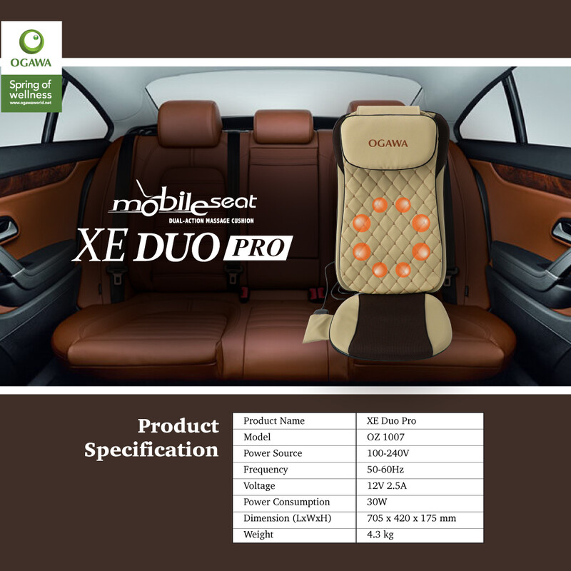 Ogawa mobile seat xe duo portable shop massage cushion